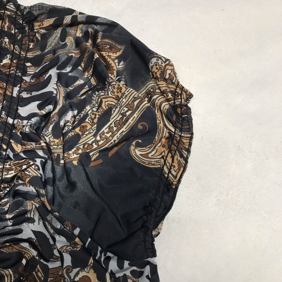 V-Neck Maxi Dress Women’s Size 4 animal print short sleeve Pre owned - Picture 12 of 14